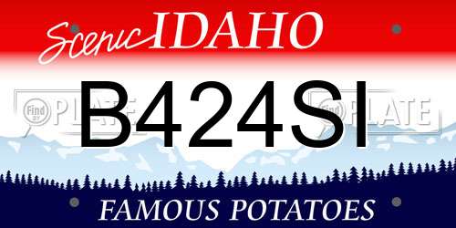 B424SI Idaho License Plate