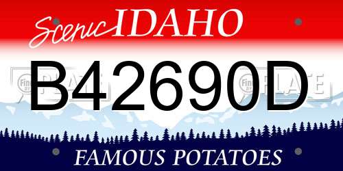 B42690D Idaho License Plate