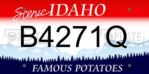 B4271Q Idaho License Plate