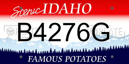 B4276G Idaho License Plate