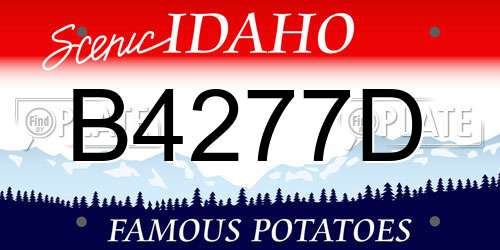 B4277D Idaho License Plate