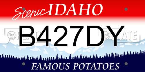 B427DY Idaho License Plate