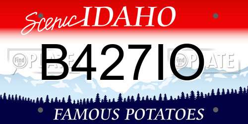B427IO Idaho License Plate