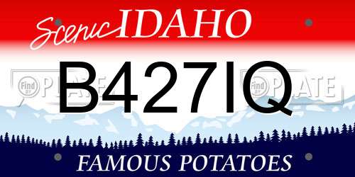 B427IQ Idaho License Plate