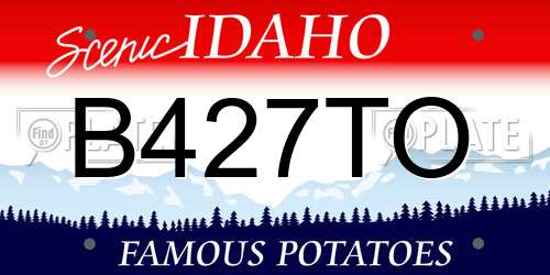 B427TO Idaho License Plate