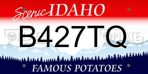 B427TQ Idaho License Plate