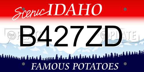 B427ZD Idaho License Plate