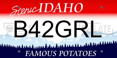 B42GRL Idaho License Plate