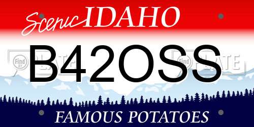 B42OSS Idaho License Plate