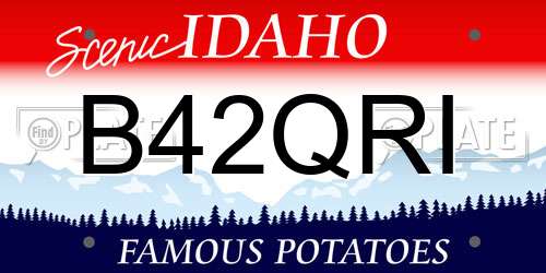 B42QRI Idaho License Plate