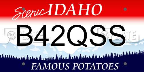 B42QSS Idaho License Plate