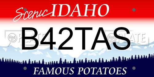 B42TAS Idaho License Plate