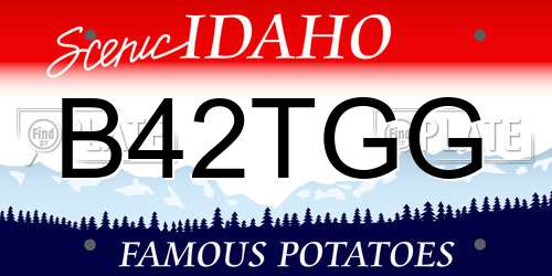 B42TGG Idaho License Plate