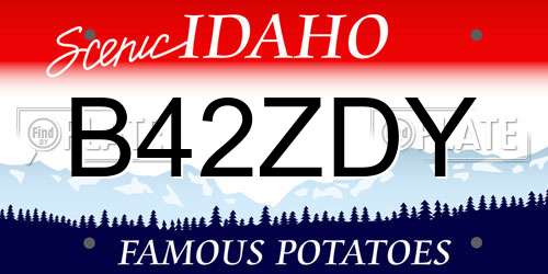 B42ZDY Idaho License Plate