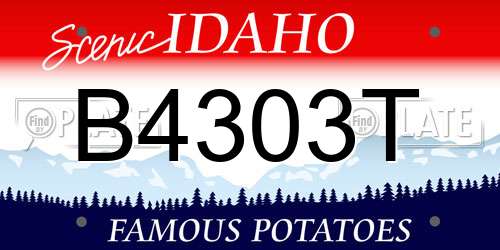 B4303T Idaho License Plate