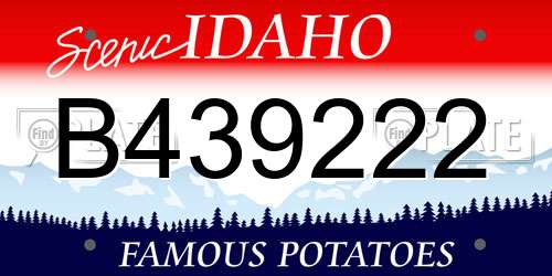 B439222 Idaho License Plate