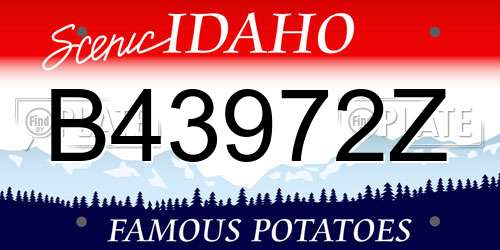 B43972Z Idaho License Plate