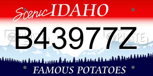 B43977Z Idaho License Plate