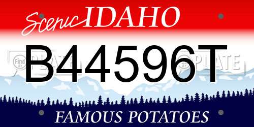 B44596T Idaho License Plate