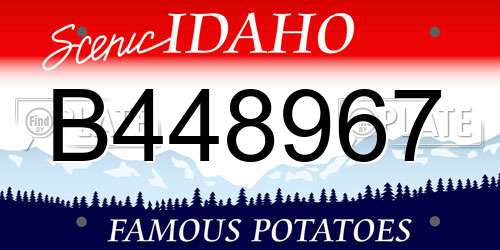 B448967 Idaho License Plate