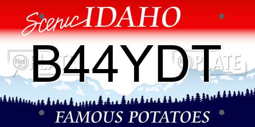 B44YDT Idaho License Plate