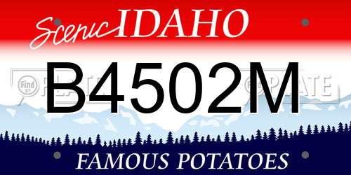 B4502M Idaho License Plate
