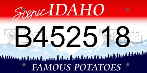 B452518 Idaho License Plate