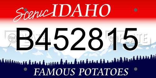 B452815 Idaho License Plate