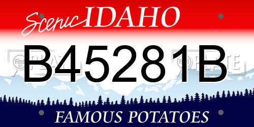 B45281B Idaho License Plate