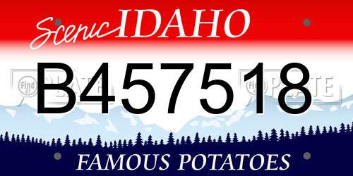 B457518 Idaho License Plate