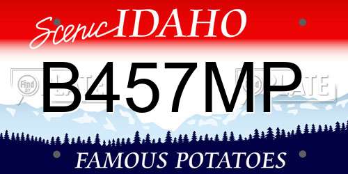 B457MP Idaho License Plate
