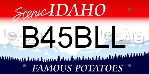 B45BLL Idaho License Plate