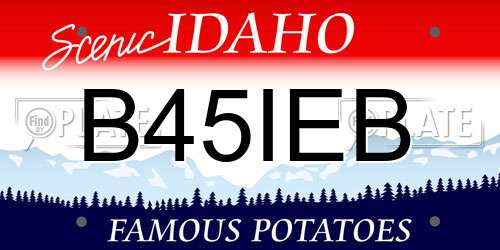 B45IEB Idaho License Plate