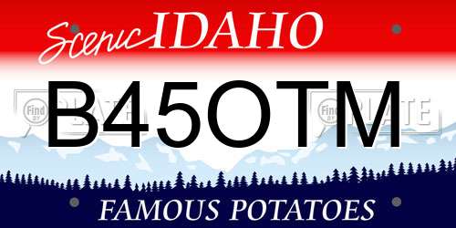 B45OTM Idaho License Plate