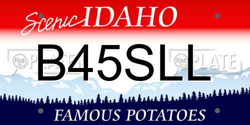 B45SLL Idaho License Plate