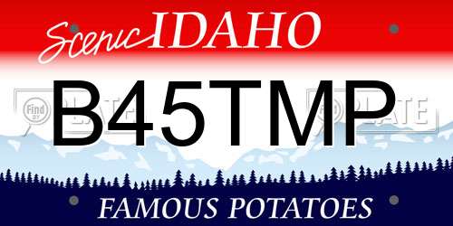 B45TMP Idaho License Plate