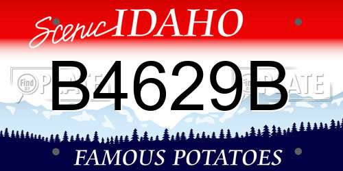 B4629B Idaho License Plate