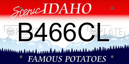 B466CL Idaho License Plate