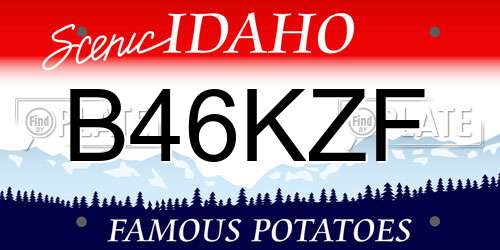 B46KZF Idaho License Plate