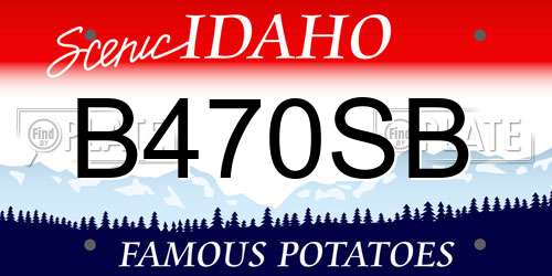 B470SB Idaho License Plate