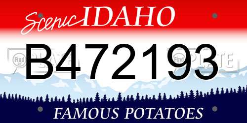 B472193 Idaho License Plate