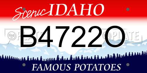 B4722O Idaho License Plate