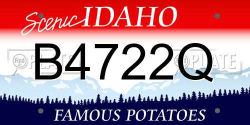 B4722Q Idaho License Plate