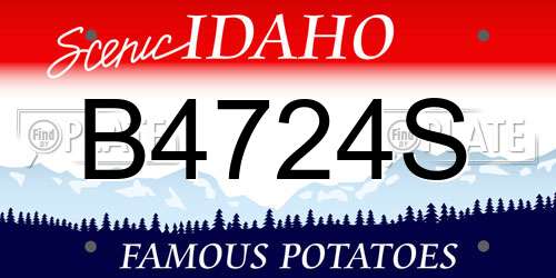 B4724S Idaho License Plate