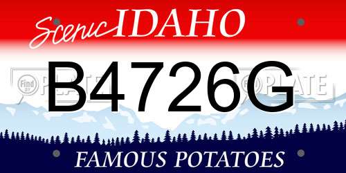 B4726G Idaho License Plate