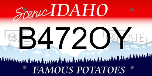 B472OY Idaho License Plate