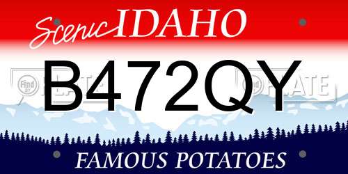 B472QY Idaho License Plate