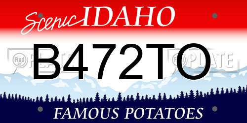 B472TO Idaho License Plate