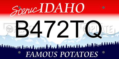 B472TQ Idaho License Plate