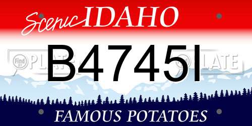 B4745I Idaho License Plate